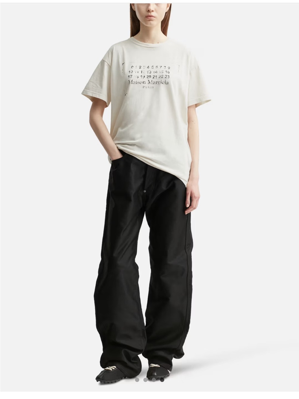 Maison Martin Margiela Off-White Logo Short Sleeve Tee